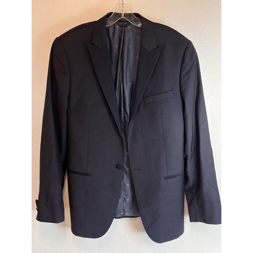 John Varvatos Wool Blazer Size 42 Long Navy